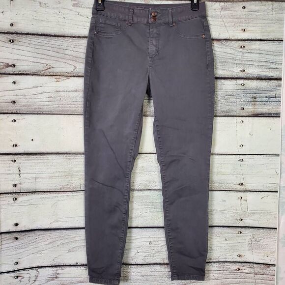 Maurices M Jeans Women’s Skinny Pants Gray Size M Stretch Mid Rise - Picture 1 of 9